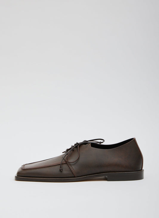 Tibi Brown Brody Square Toe Loafer