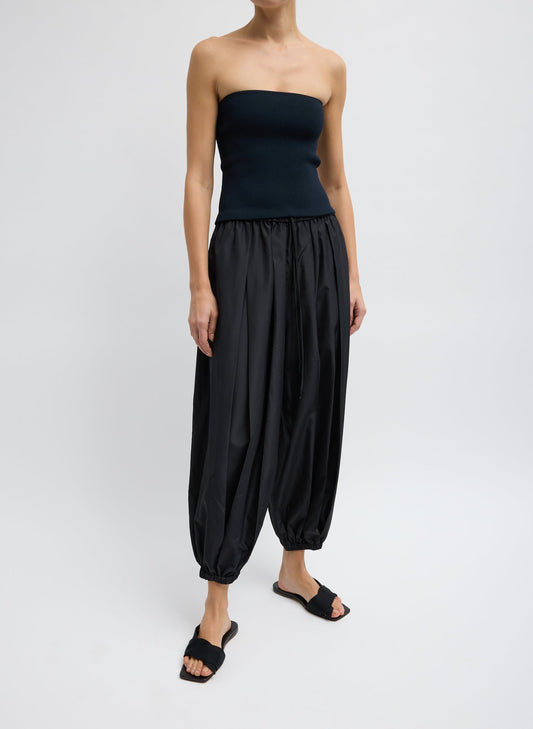 Tibi Black Summer Nylon Zeppelin Pant