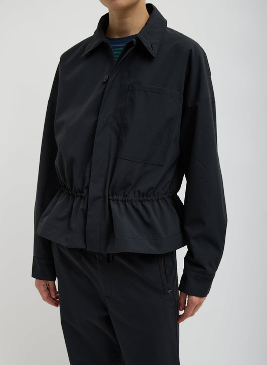 Tibi Black Tech Suiting Anorak Bomber