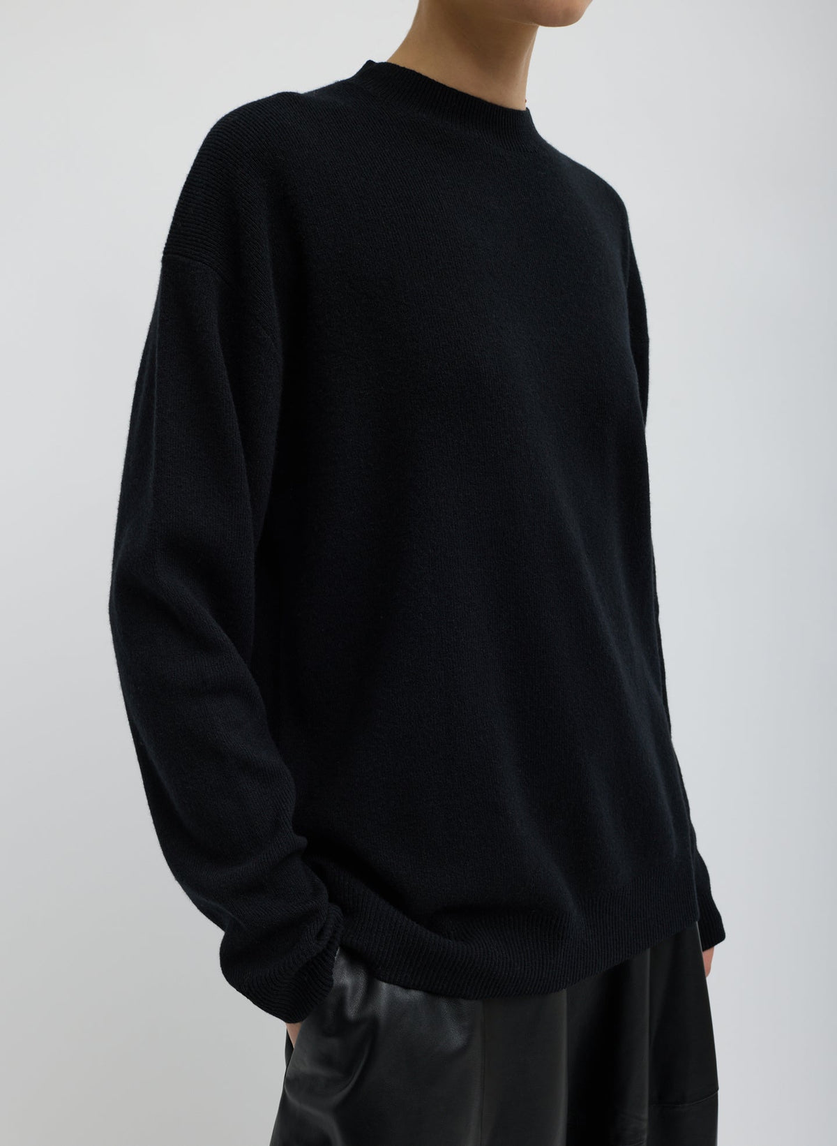 Tibi Black Anna Merino Wool Cut Out Racerback Pullover