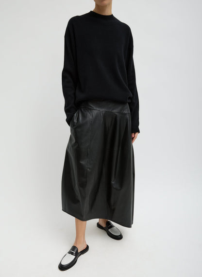 Tibi Black Anna Merino Wool Cut Out Racerback Pullover
