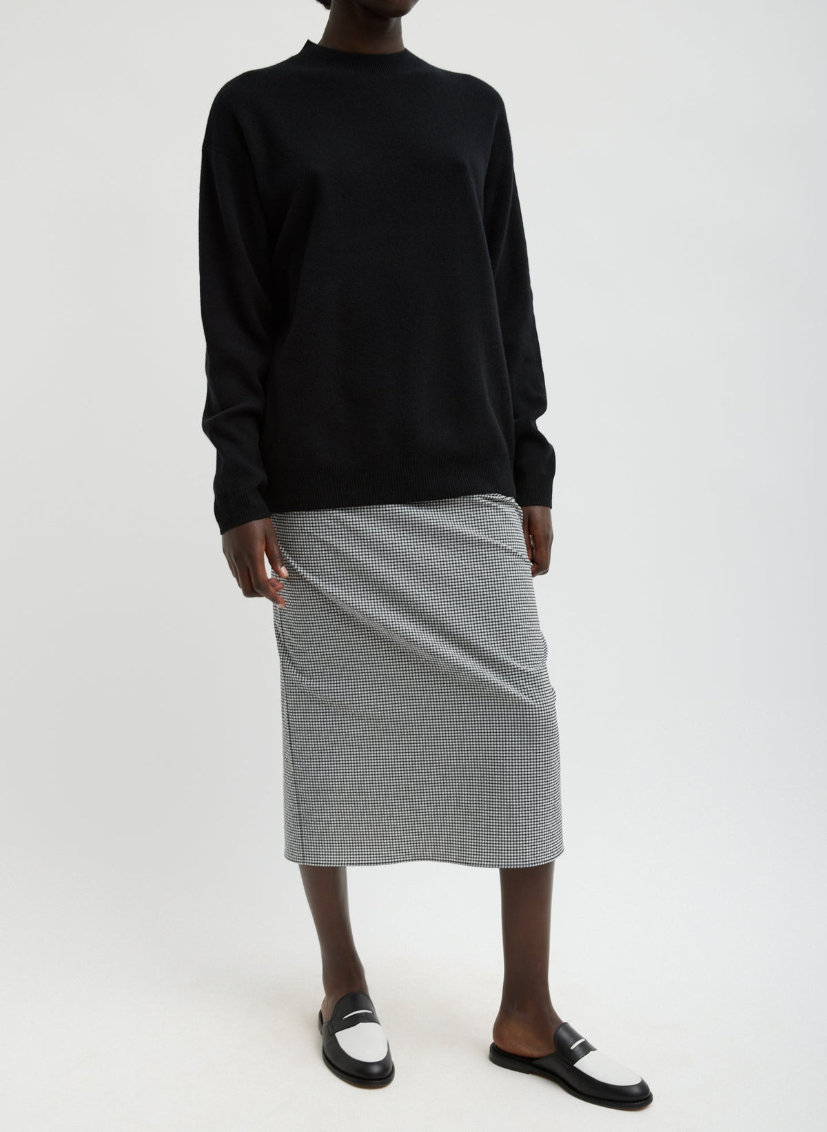 Tibi Black Anna Merino Wool Cut Out Racerback Pullover