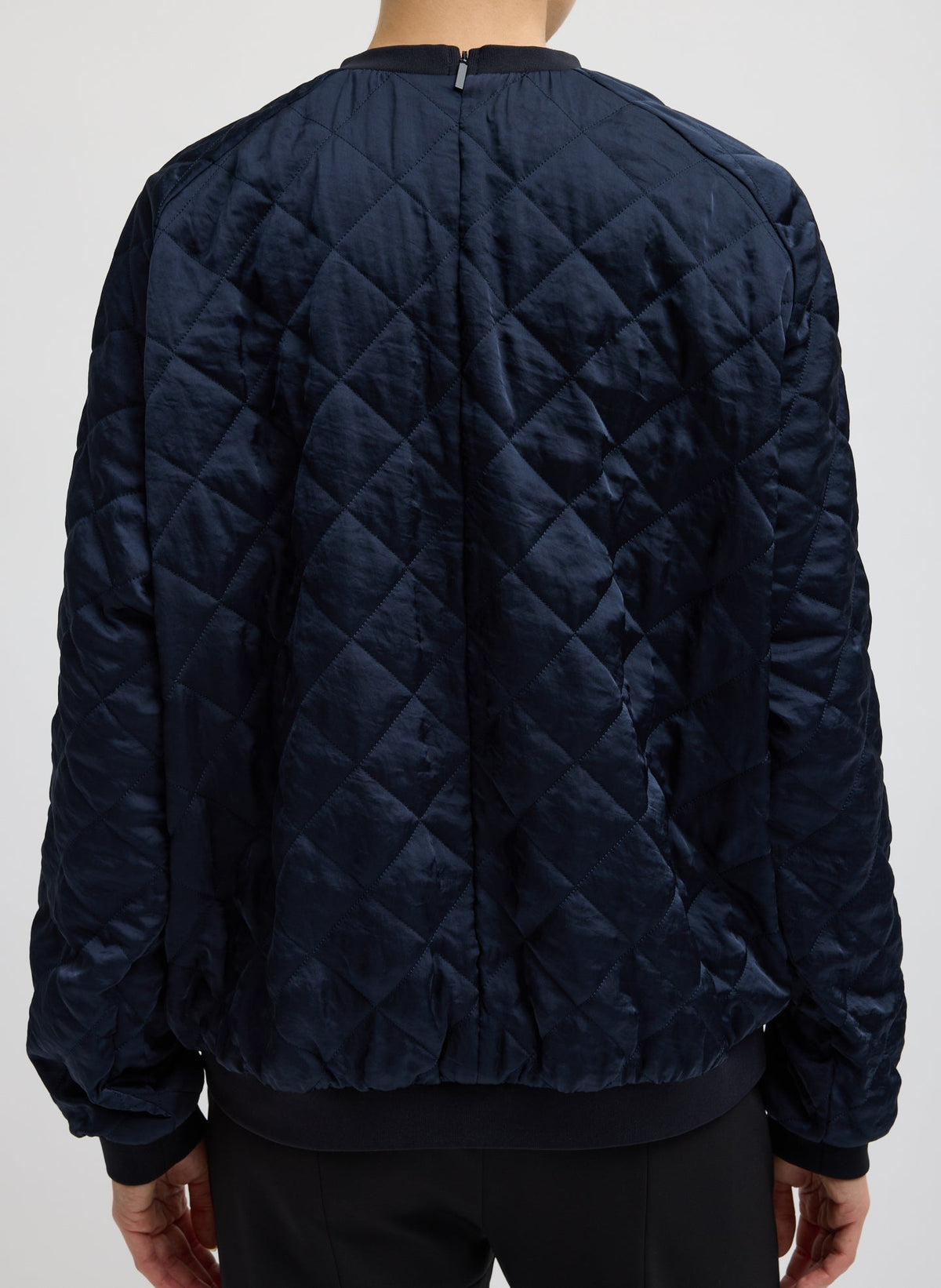 Tibi Navy Cozy Quilting Sweatshirt