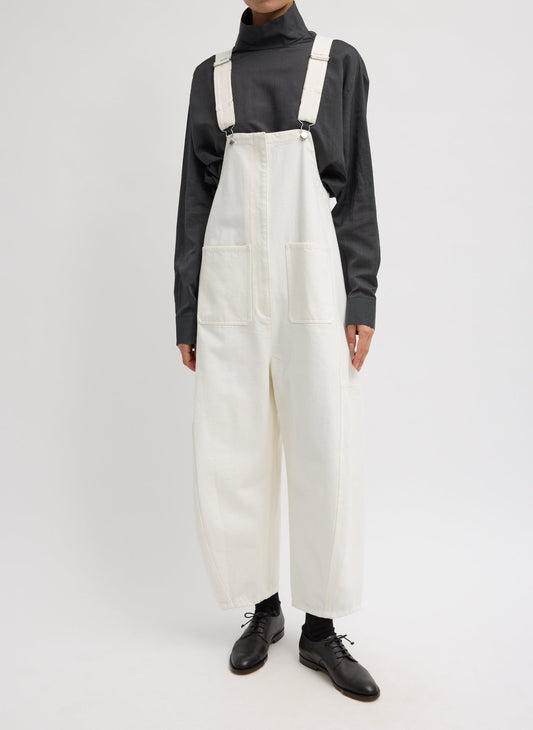 Tibi White White Denim Jumpsuit