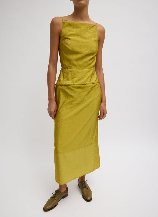 Tibi Dijon Chassis Hoop Strappy Dress