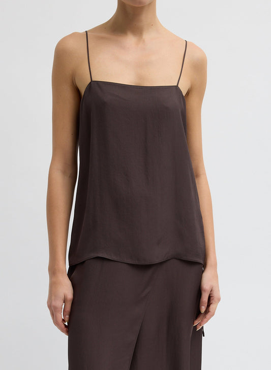 Tibi Chocolate Brown Summer Slip Cami
