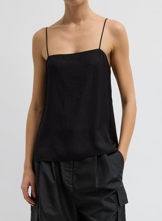 Tibi Black Summer Slip Cami