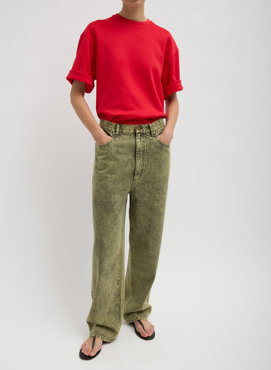 Tibi Acid Yellow Lab Washed Denim Dennis Jean
