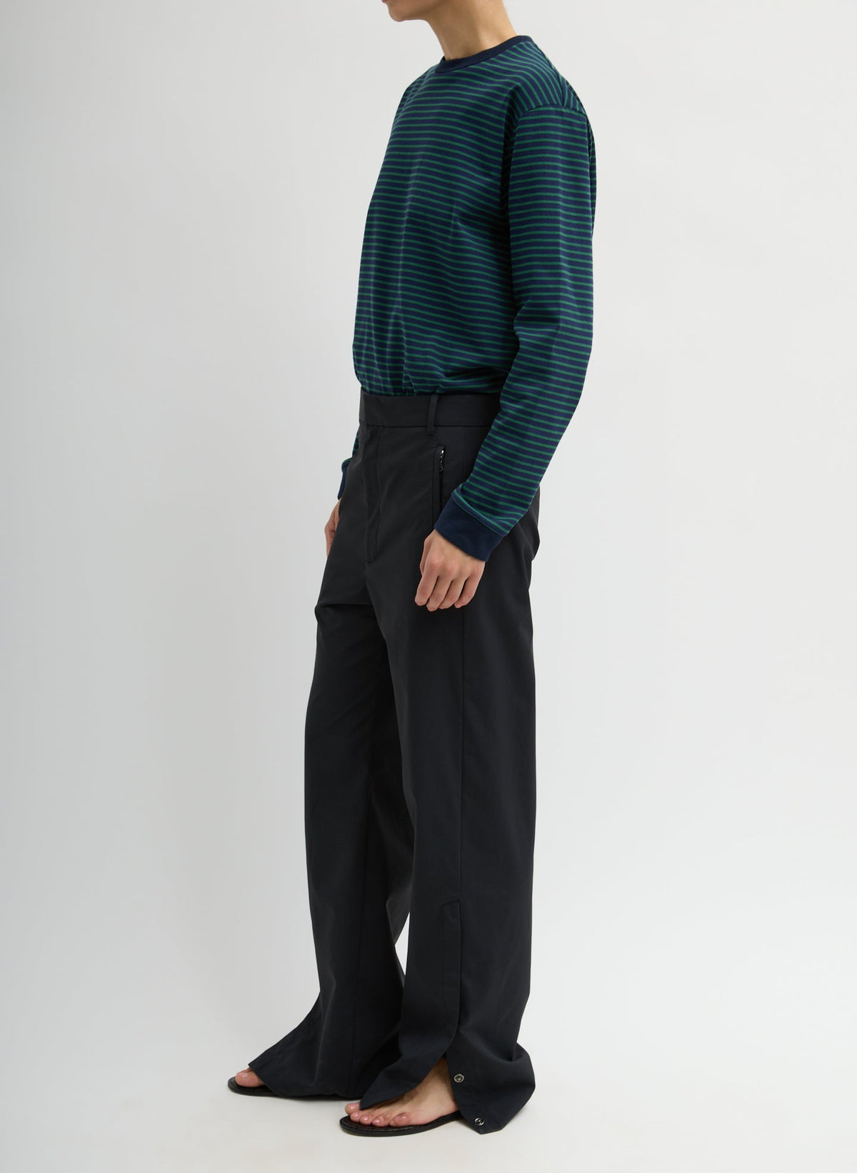 Tibi Black Tech Suiting Mark Trouser