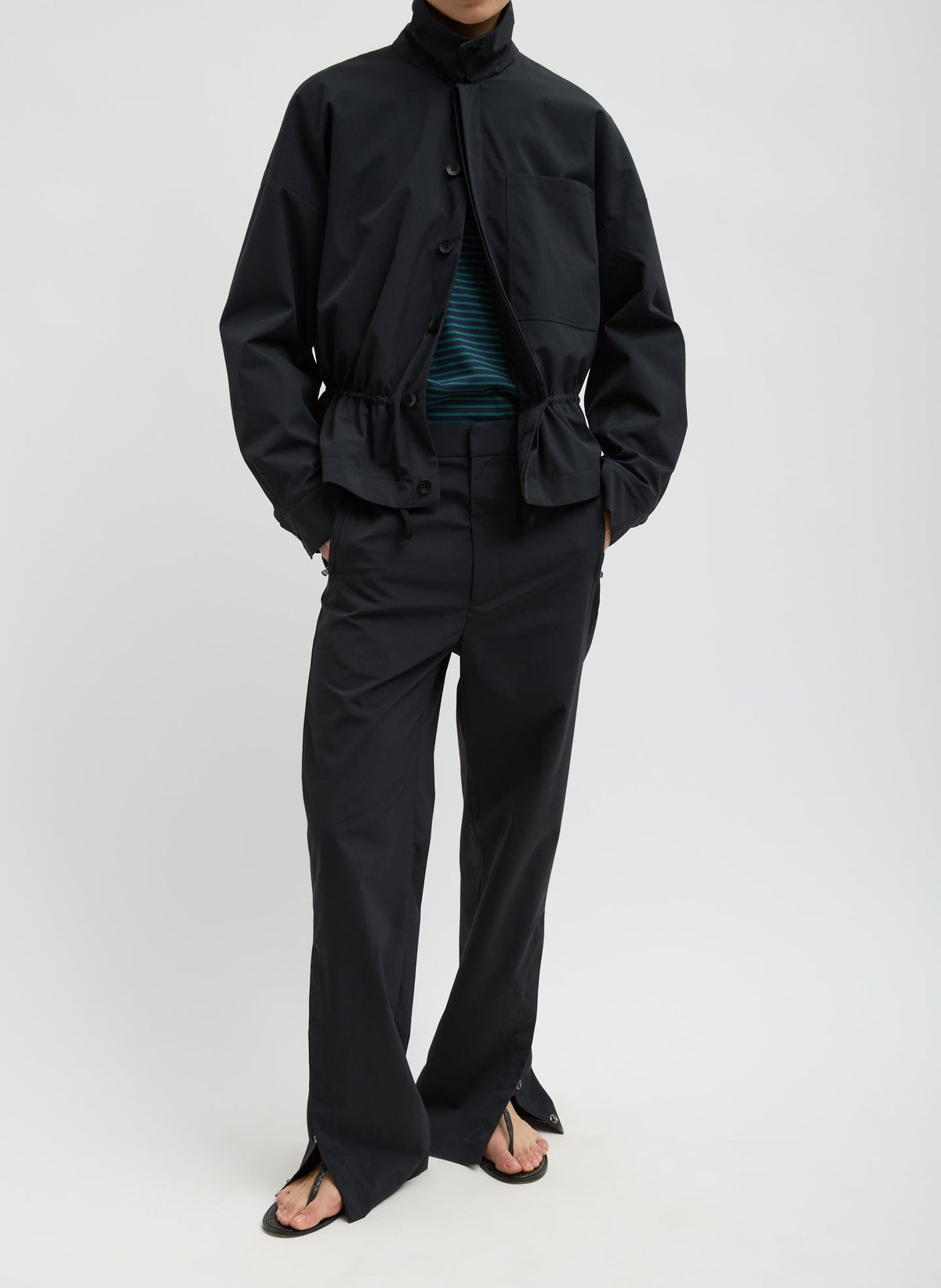 Tibi Black Tech Suiting Mark Trouser