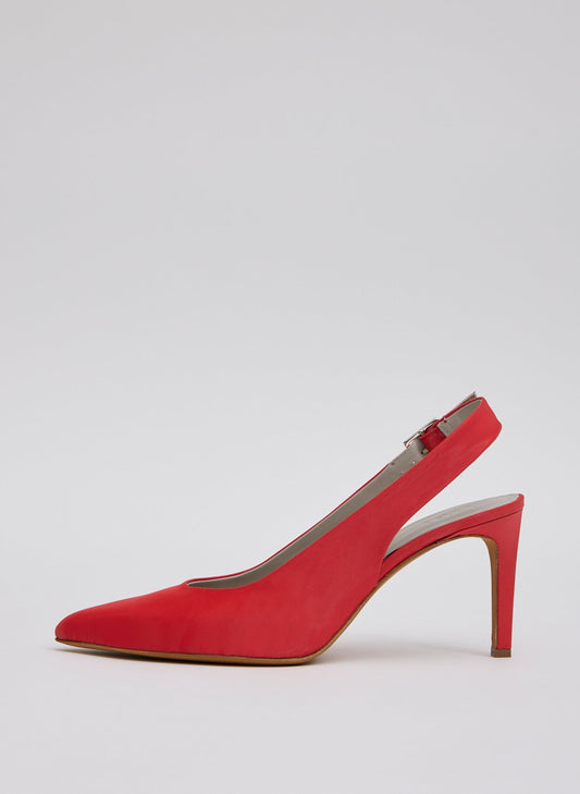 Tibi Red Silk Reyner Pump