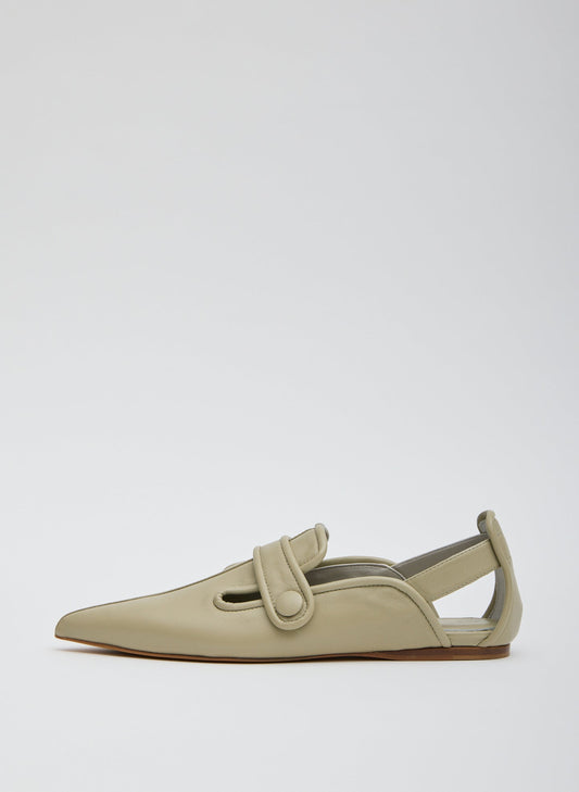 Tibi Dusty Green Cozy Rudolph Flat