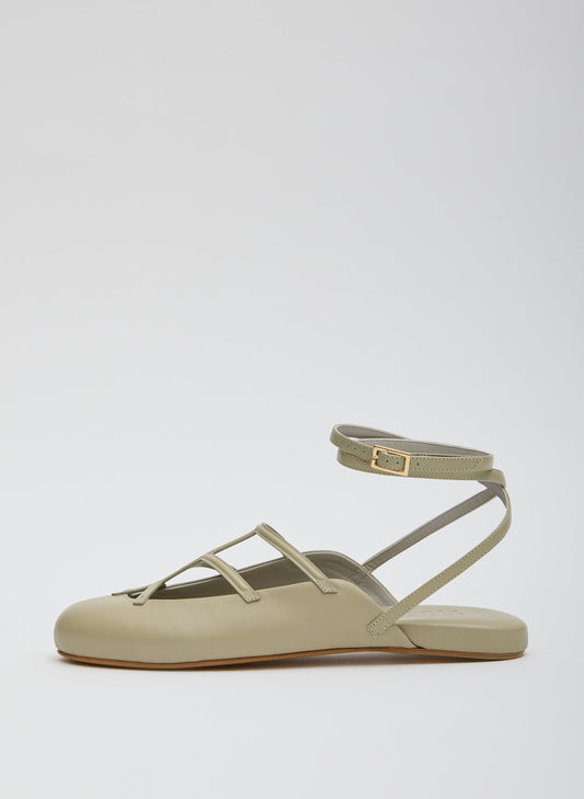 Tibi Dusty Green Jean-Claude Flat