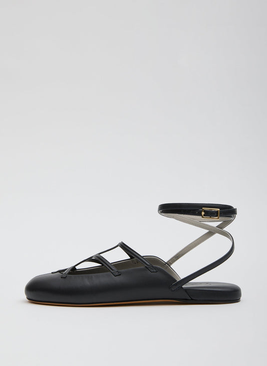 Tibi Dark Navy Jean-Claude Flat