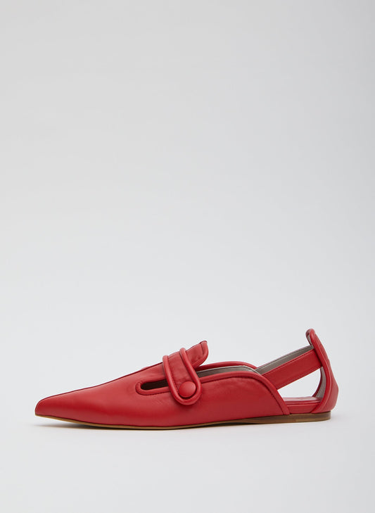 Tibi Red Cozy Rudolph Flat