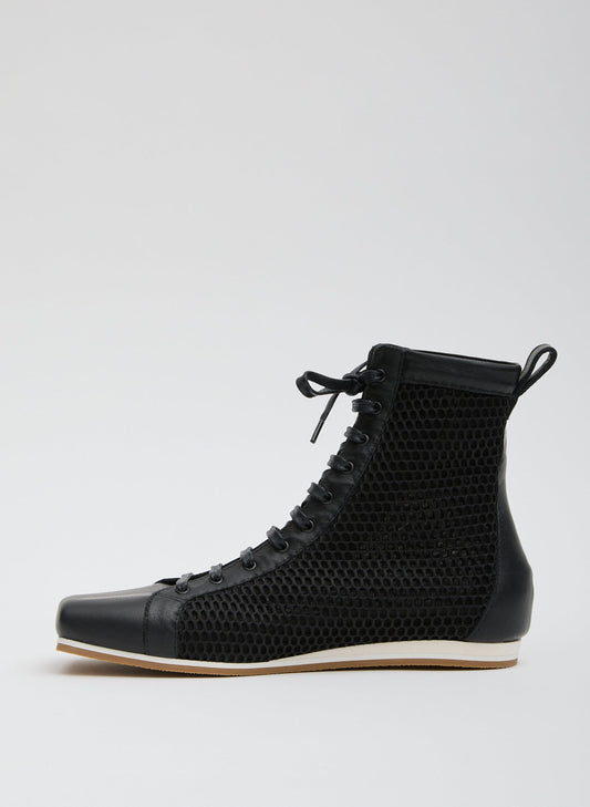 Tibi Black Seth Mesh High Top Sneaker