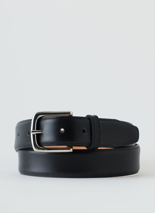 Tibi Black Classic Men's Leather Belt