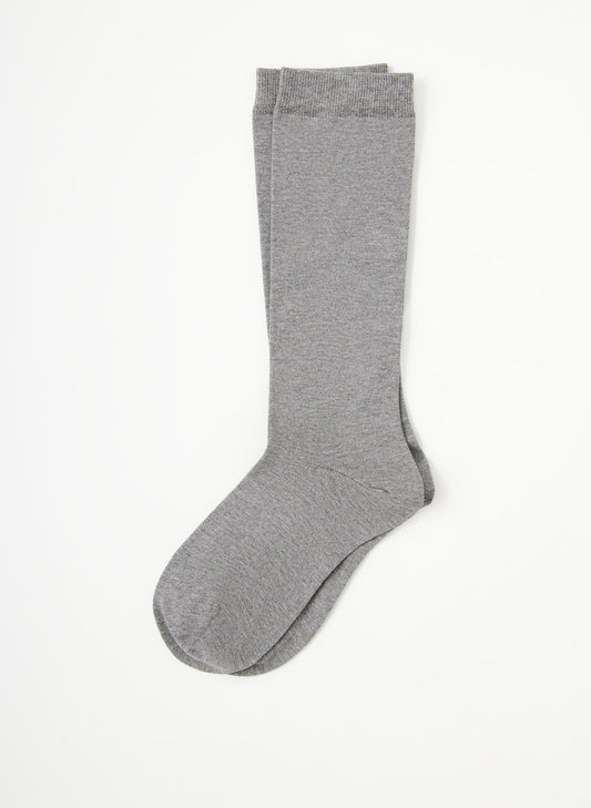 Tibi Heather Grey Classic Cotton Socks