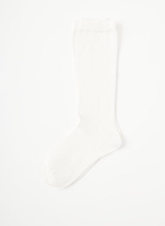 Tibi Ivory Classic Cotton Socks