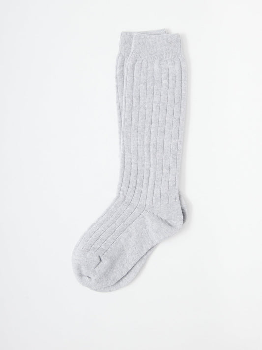 Tibi Light Heather Grey Cashmere Socks