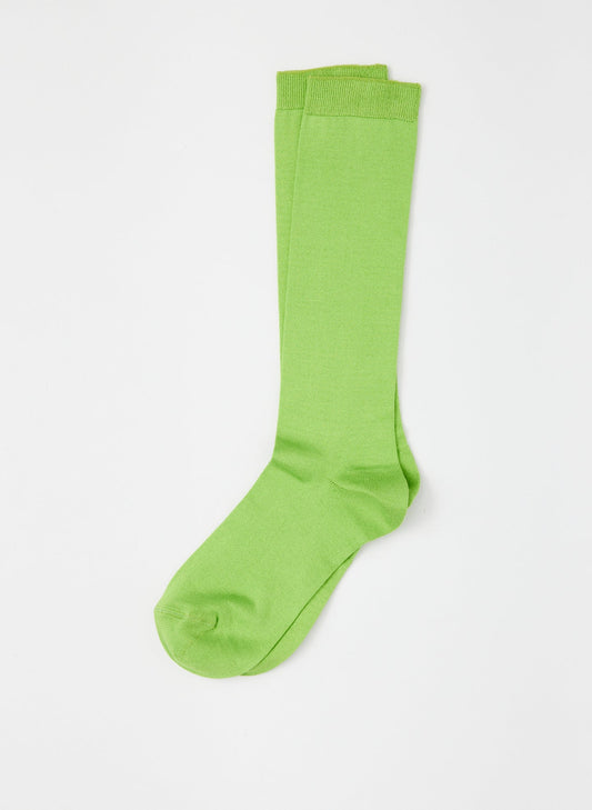 Tibi Bright Green Classic Socks