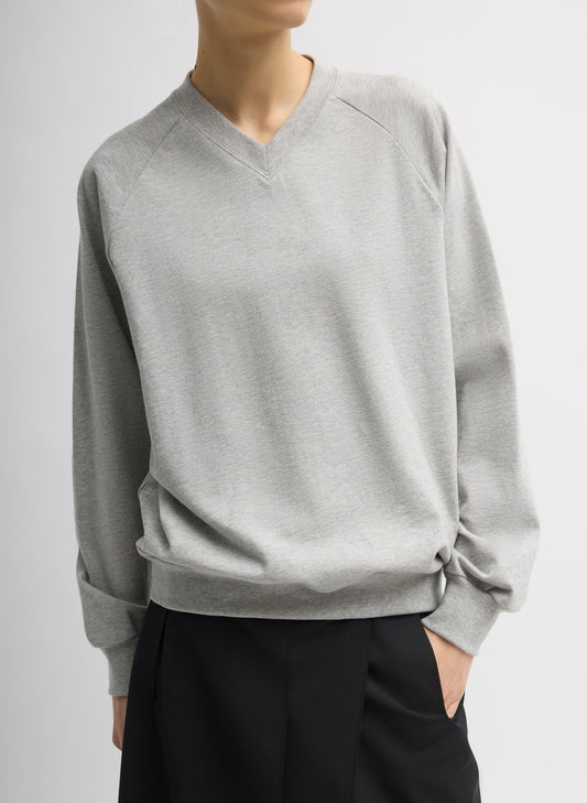 Tibi Heather Grey Perfect T-Shirt Vintage Sweatshirt