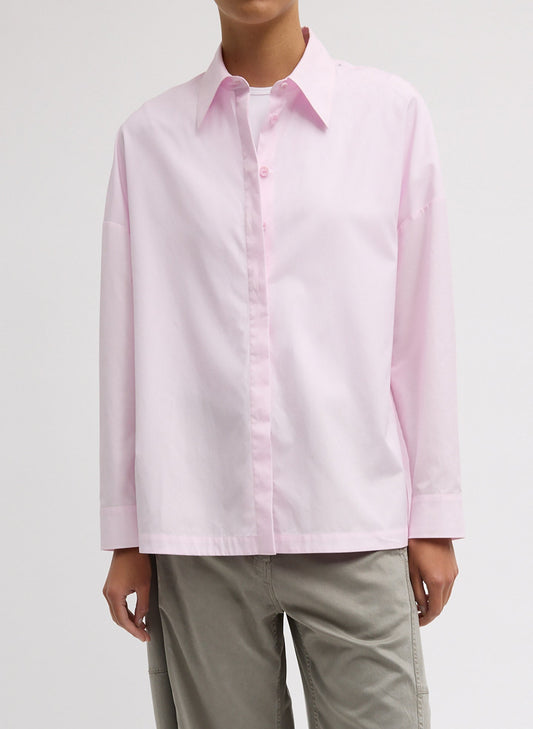 Tibi Pink Gabe Oversized Shirt