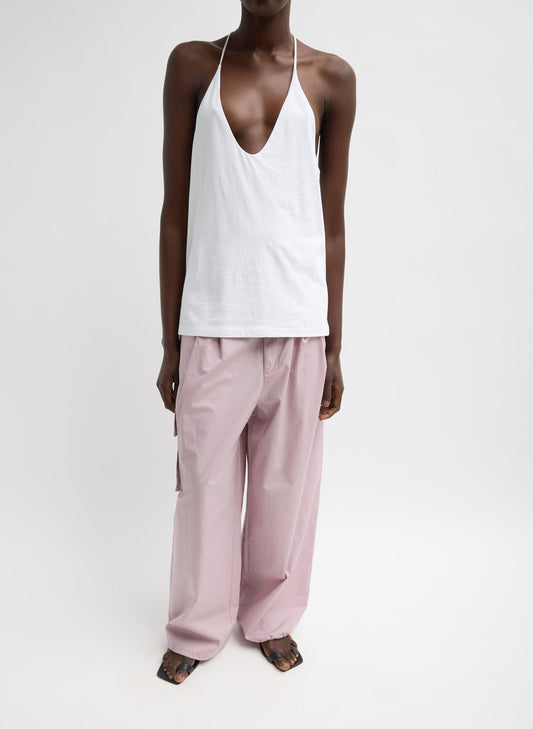 Tibi White Racerback Tank