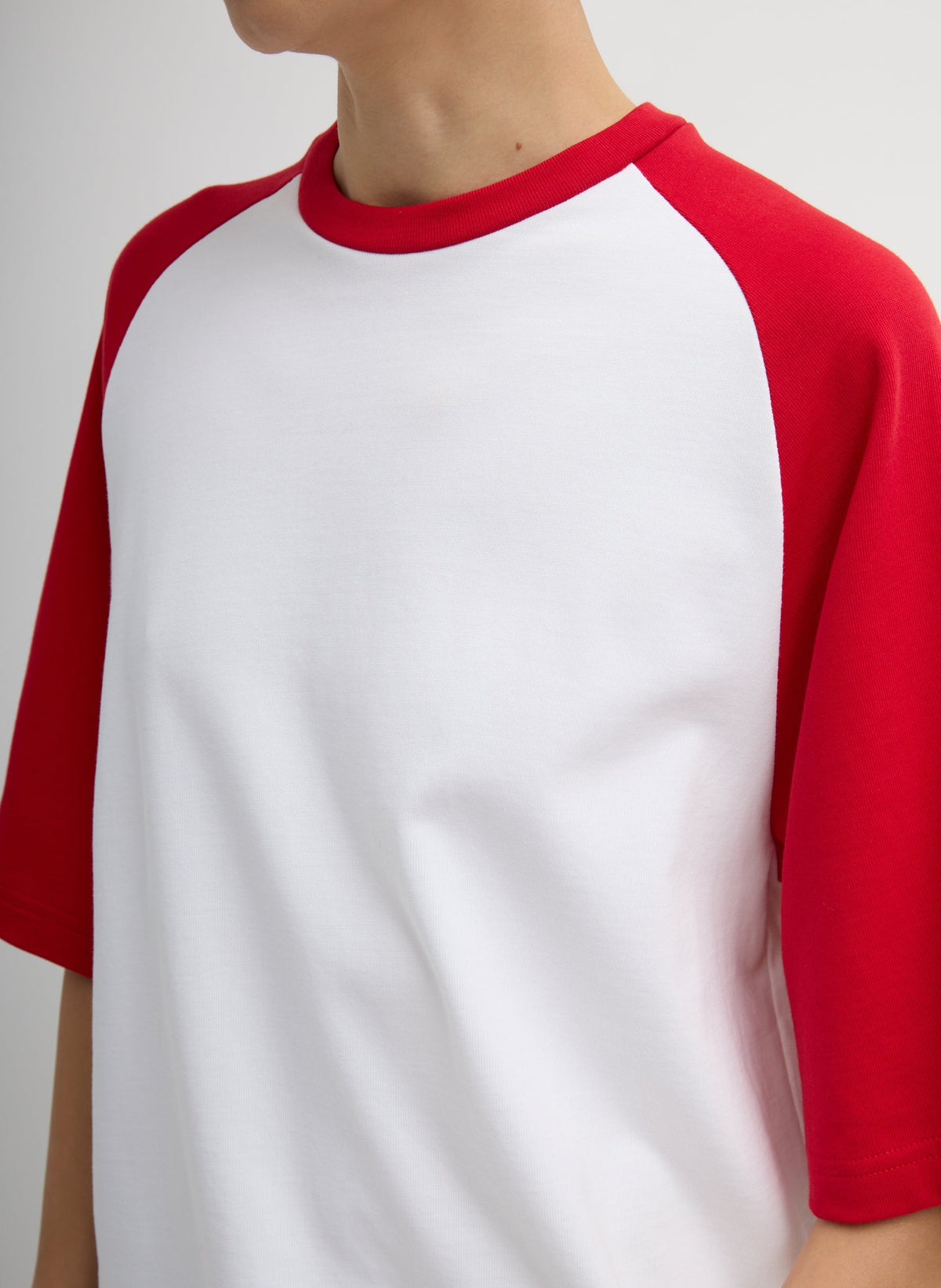 Tibi Red Multi Perfect Baseball T-Shirt