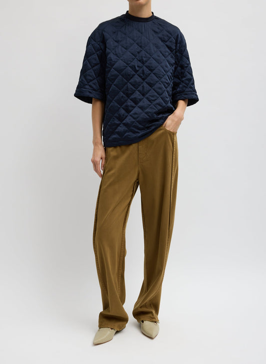 Tibi Navy Cozy Quilting Anorak T-Shirt