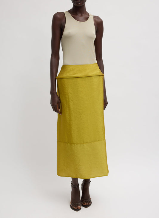 Tibi Dijon Chassis Hoop Pencil Skirt