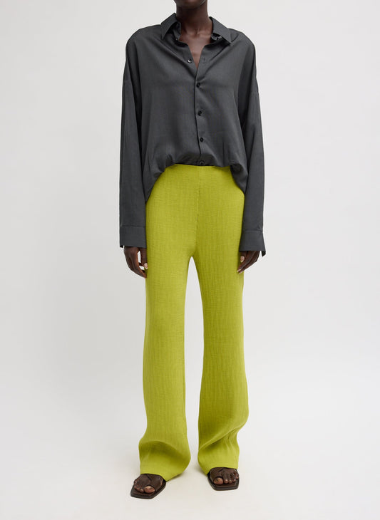Tibi Pea Pod Viscose Plisse Corbit Pant